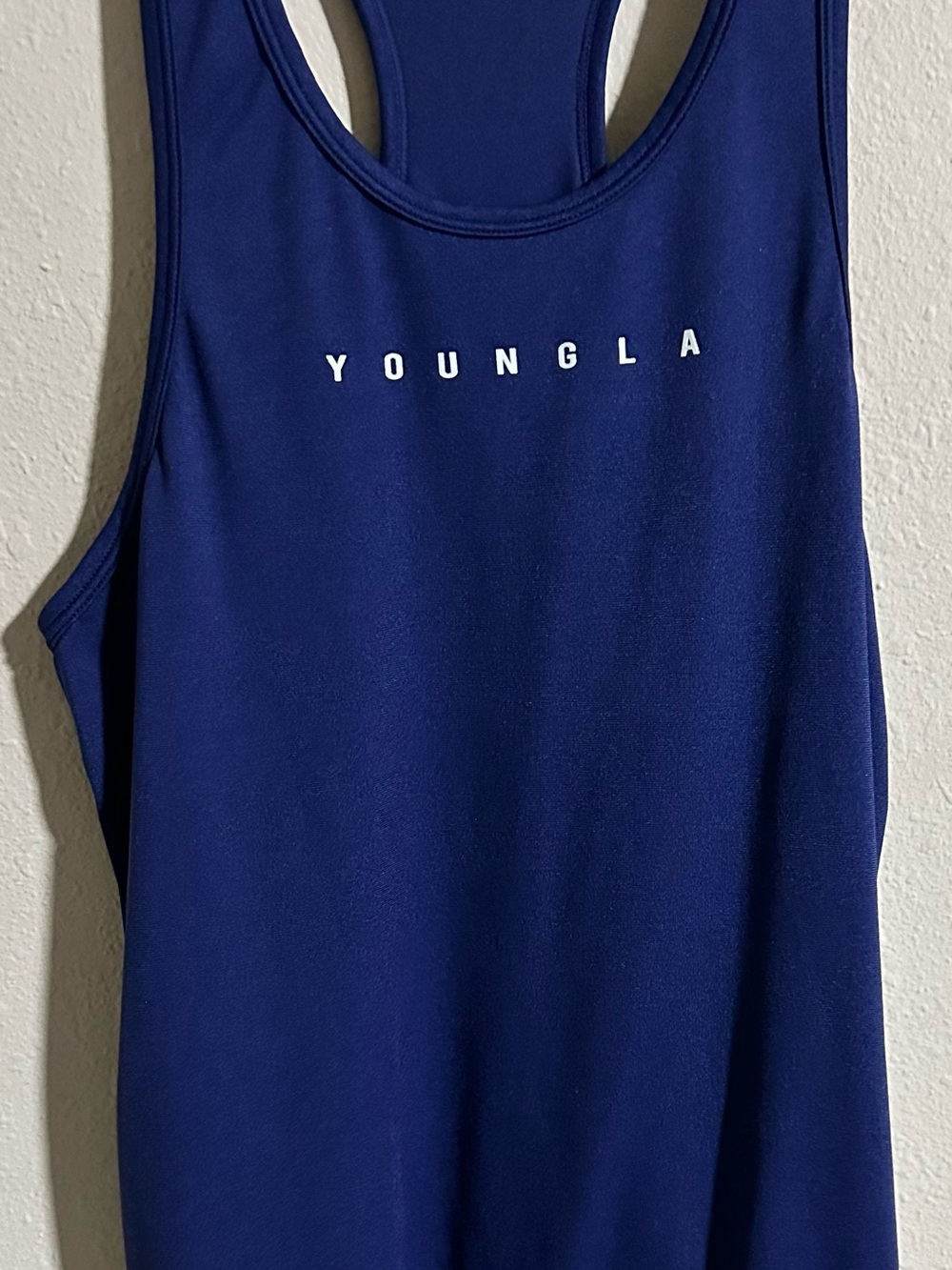 YoungLA Navy Racerback Performance Tank